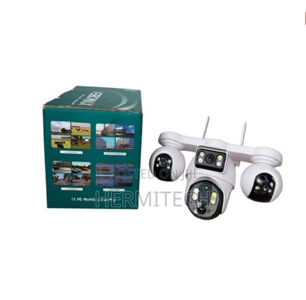 Solar Powered 4G 4 Lens PTZ CCTV Camera, 4 Views Remote Control - main view