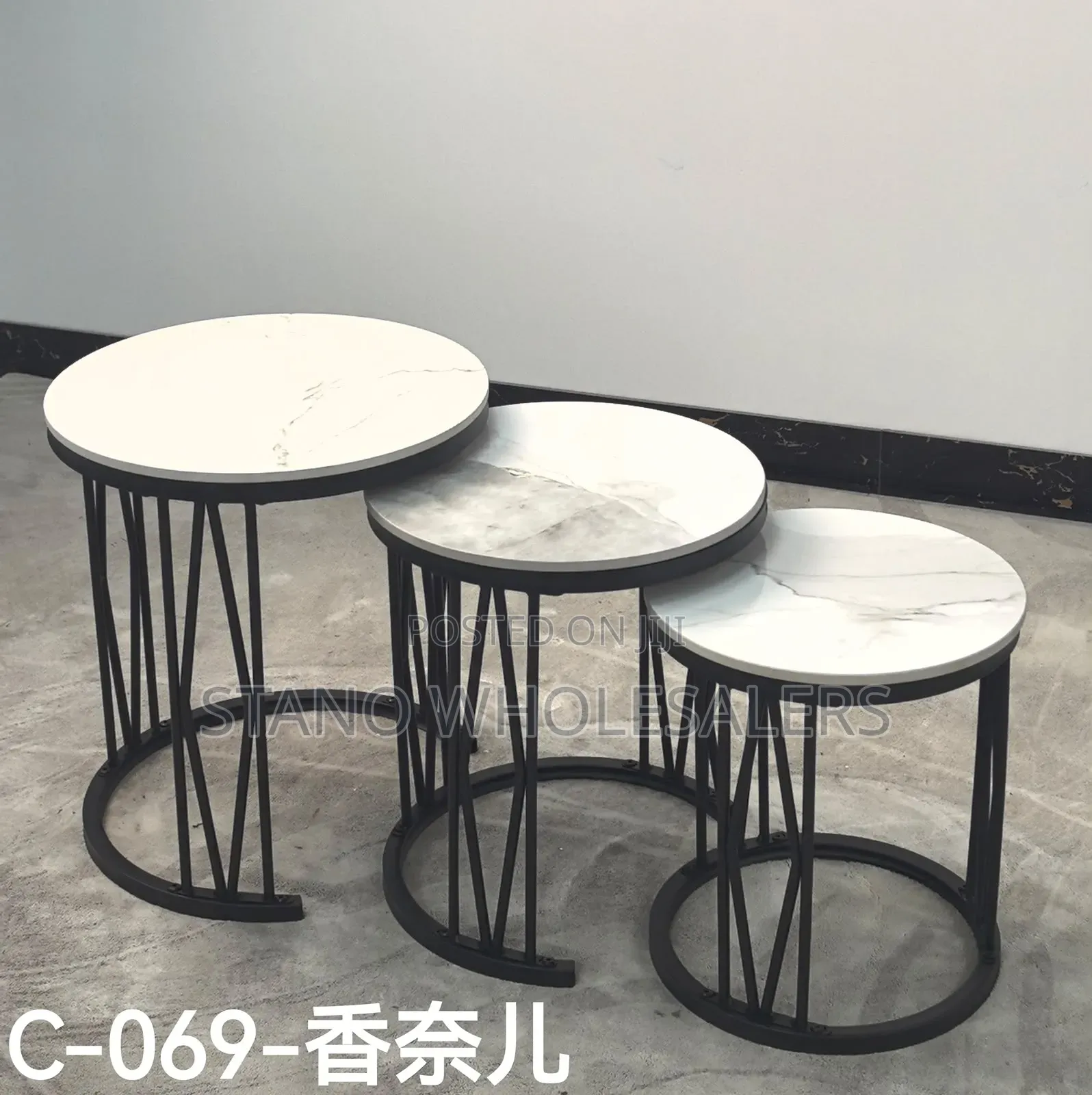 3 In1 Pure Marble Nesting Coffee Table