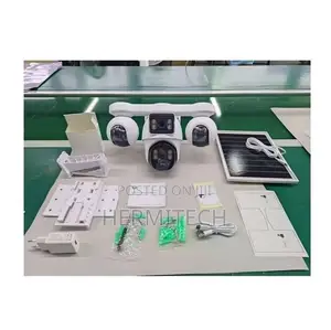 4 Lens AI 4G CCTV With Solar Panel Remote Control V380pro App