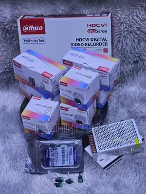 Smart Dahua 4 Channels Complete Kit CCTV Cameras Package Full Kit