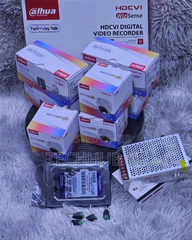4 Channel Smart Hybrid Colored CCTV Camera Full Kit With 4 Cameras
