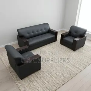 Executive Black Sofa Set-5 Seater