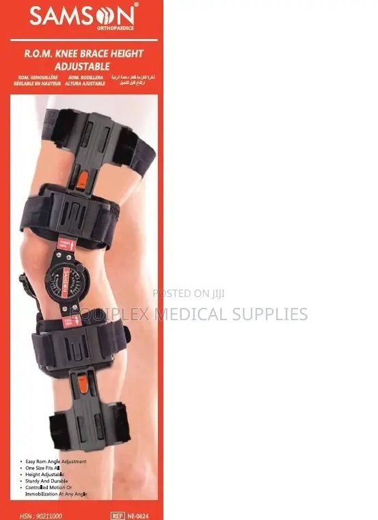 Samson R.O.M Knee Brace HEIGHT ADJUSTABLE (Universal Size) (Piece)