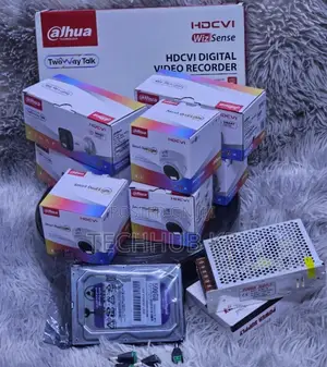Dahua 4 Channel Smart Hybrid Colored CCTV Camera With 4 Cameras