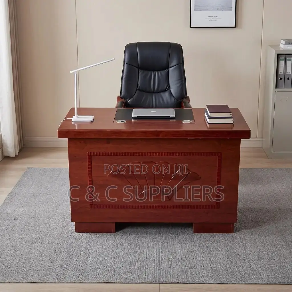 Executive Desk With Built-in Drawers