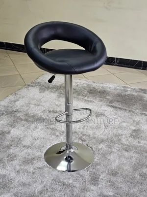 Black Adjustable Barstool