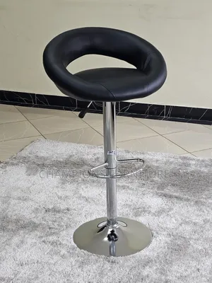 Black Adjustable Barstool