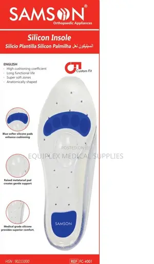 Samson Silicone Insole / Silicone Insole (S, M, L, XL) (Pair)