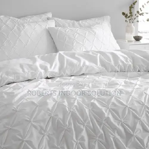 Textured Pintuck White Comforter Shell