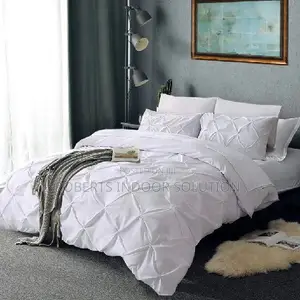 Textured Pintuck White Comforter Shell