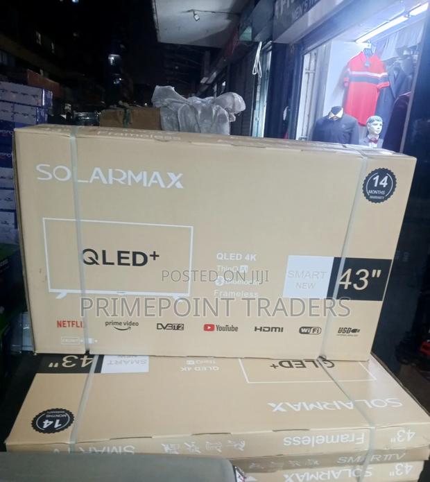 Solarmax 43-Inch Frameless QLED Smart TV – Smart Viewing Redefined