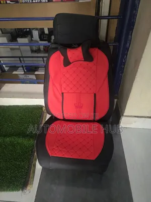 Car Leather Seat Covers Red Black