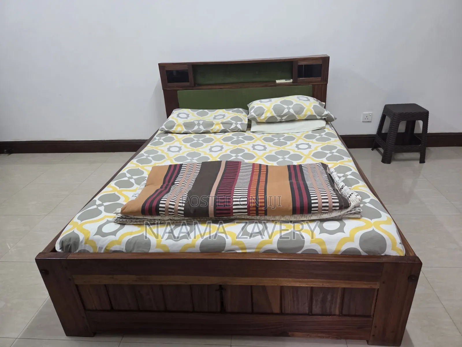 Mvule Bed. Double Bed