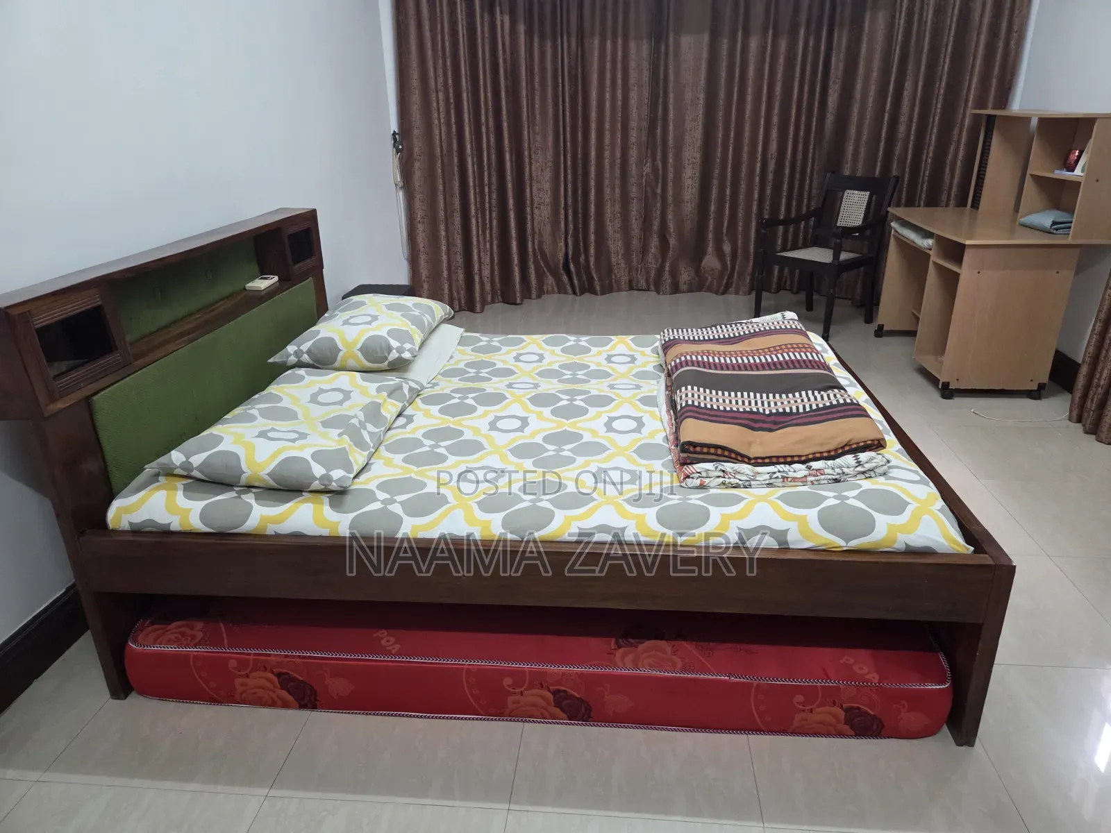 Mvule Bed. Double Bed