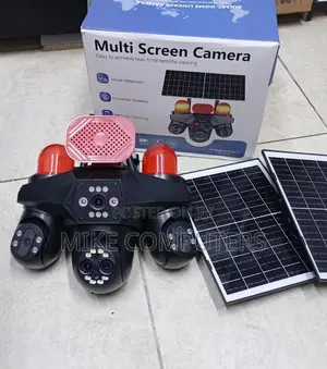 V380 Pro 20mp 4g PTZ Rotating Triple Lens Solar Camera Durable Desig