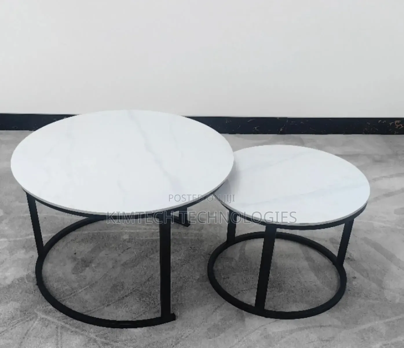 Marble Nesting Coffee Table Black