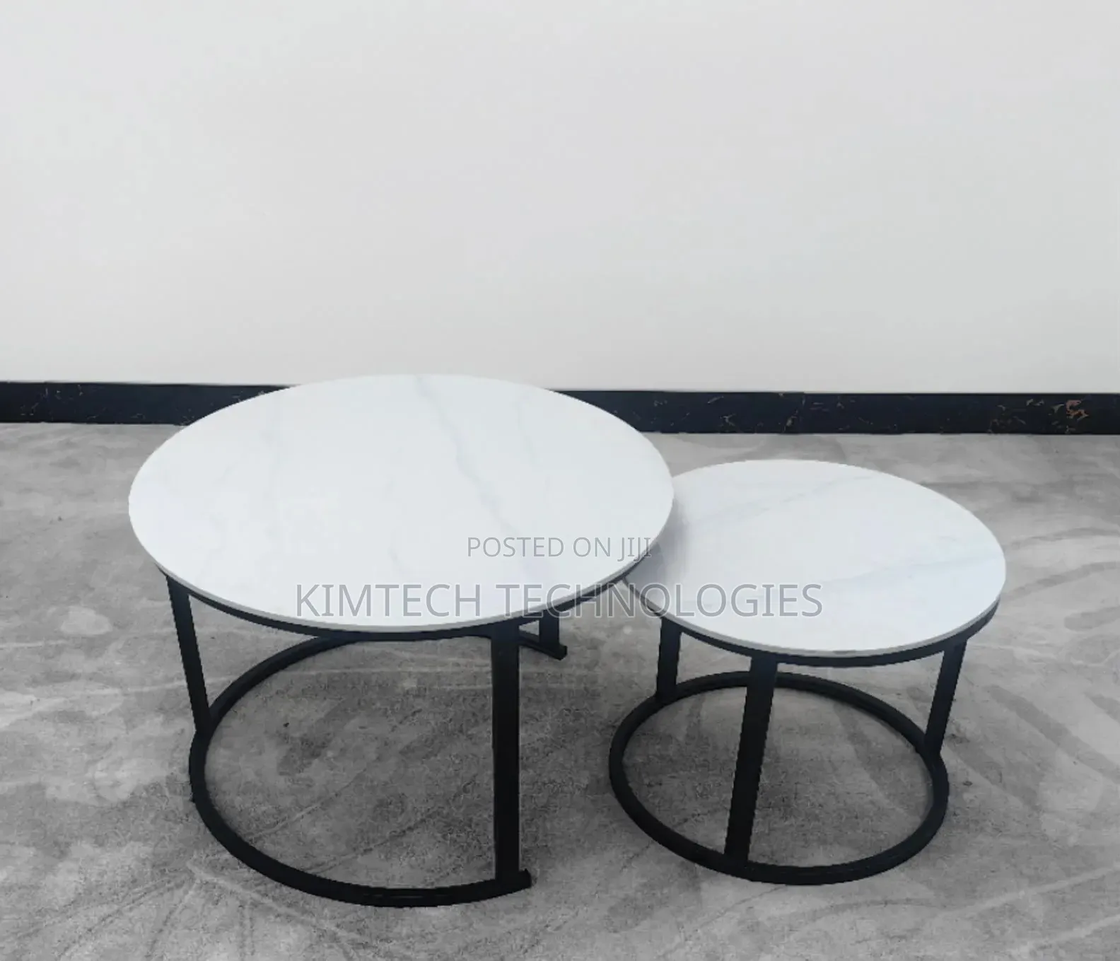 Marble Nesting Coffee Table Black