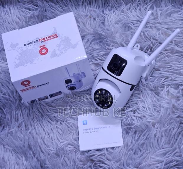Dual Lens Wifi Security Camera PTZ Light Bulb Camera With Antenna - main view