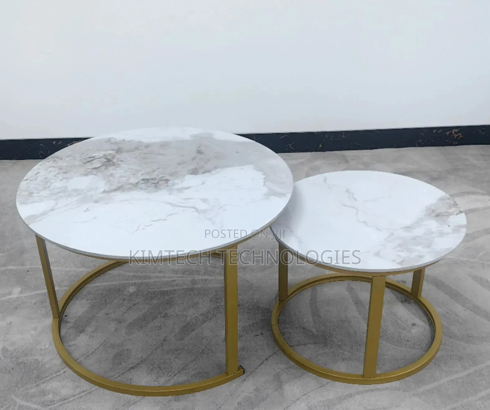 Marble Nesting Coffee Table Gold