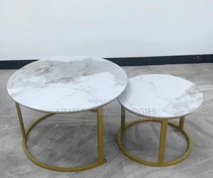 Marble Nesting Coffee Table Gold