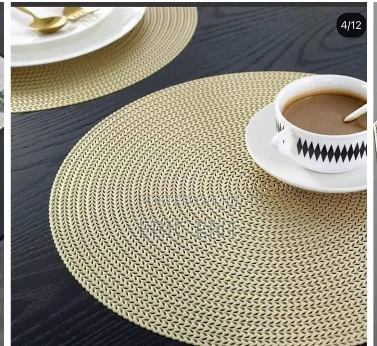6pcs PVC Non-Woven, Waterproof Table Mats
