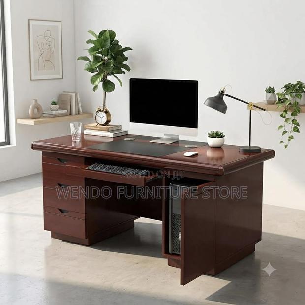 Office Desk; 140cm Executive Management Mahogany Desk