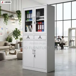 Office Cabinet; Two Doors Cabinet With Key Lock Drawers