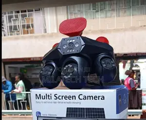 4G CCTV Solar Camera With 4 Lenses and Loud Siren Alarm