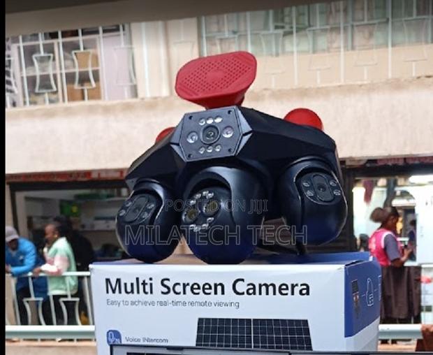 4G CCTV Solar Camera With 4 Lenses and Loud Siren Alarm