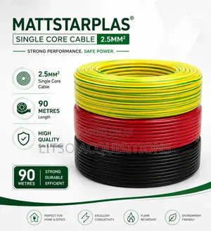 Mattstarplas 2.5mm2 Single Core Cable – 90 Metres | Electrical Wire