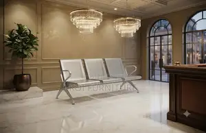 Office Bench; Three Seaters Metallic Reception Modern Benches