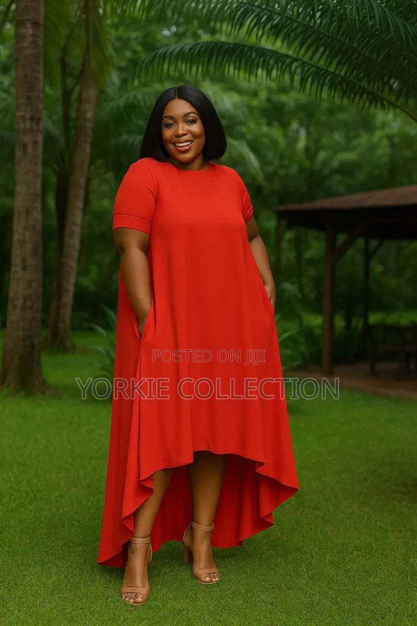 A Flowy a-Line Maxi Dress, With a High-Low Style
