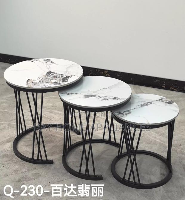 3 in 1 Executive Pure Marble Table - thumbnail 2