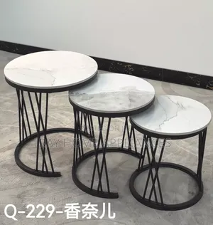 3 in 1 Executive Pure Marble Table