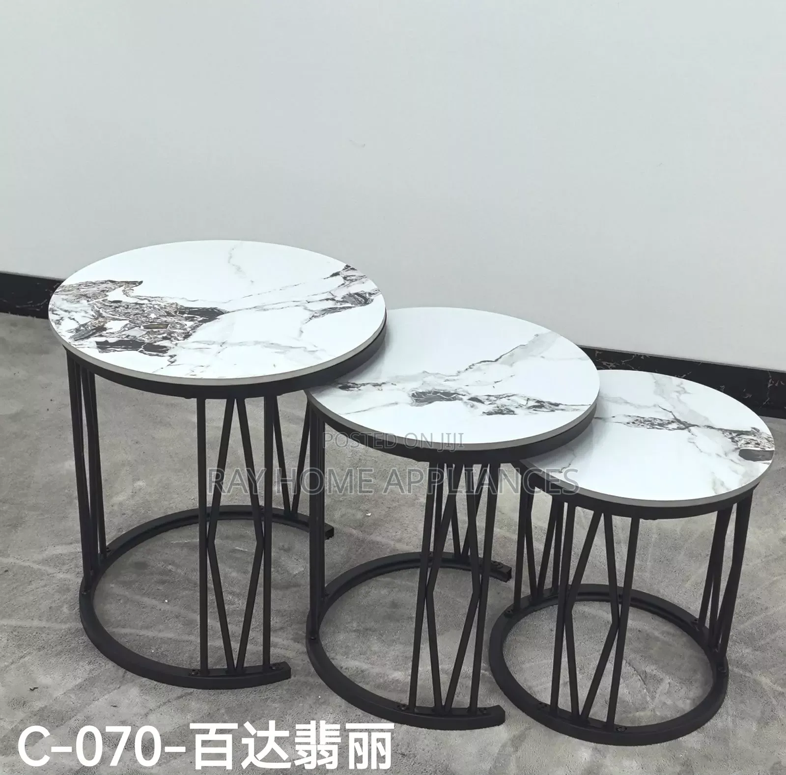 3 in 1 Executive Pure Marble Table