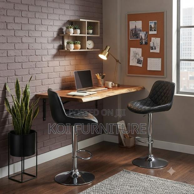 Barstools; Reclining Home Leather Barstools - thumbnail 4