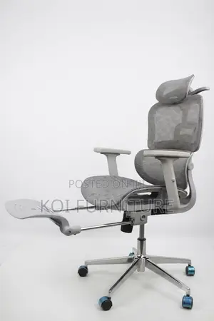 Office Chairs; Executive Orthopedic Fabric Chair ( in White)