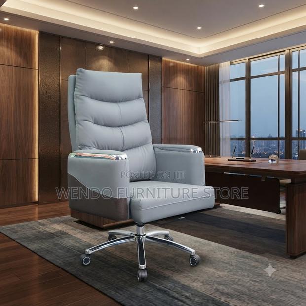Office Chair; Executive High Backrest Footrest CEO Seats - thumbnail 3
