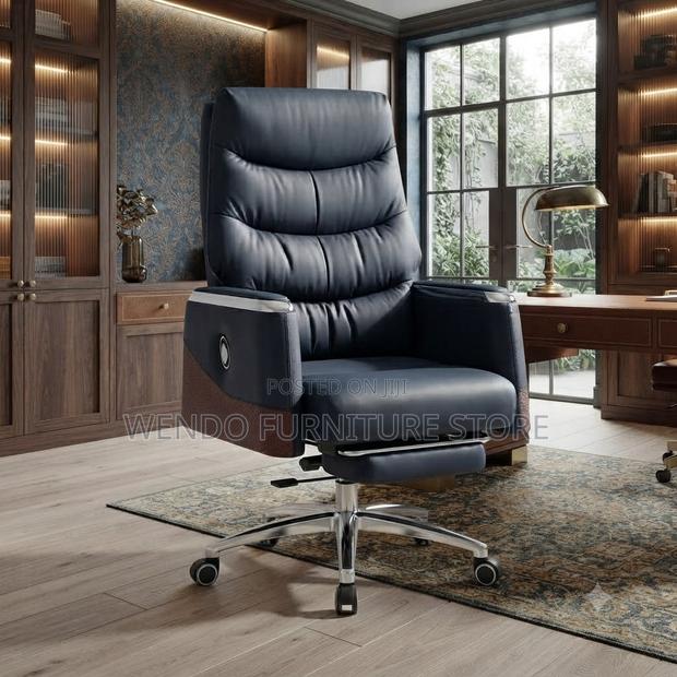 Office Chair; Executive High Backrest Footrest CEO Seats - thumbnail 4