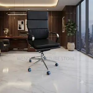 Office Chairs; Leather Executive Office Star Based Chairs