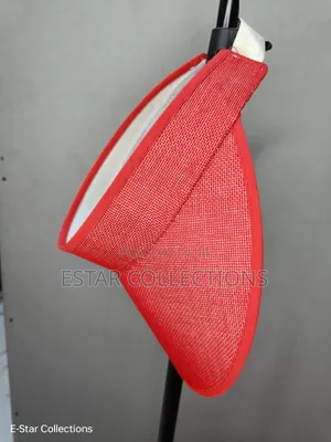 Red and Cream Half Beach Hat