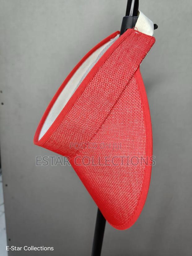 Red and Cream Half Beach Hat