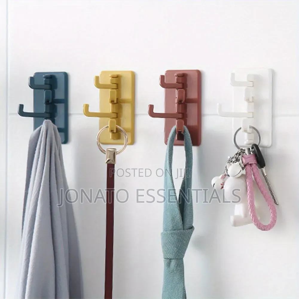 Self Adhesive Wall Hooks Heavy Duty Rotating Organizer