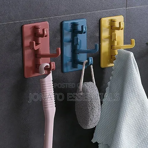 Self Adhesive Wall Hooks Heavy Duty Rotating Organizer