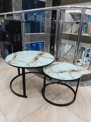 Modern 2-in-1 Nesting Coffee Table – Glass Effect