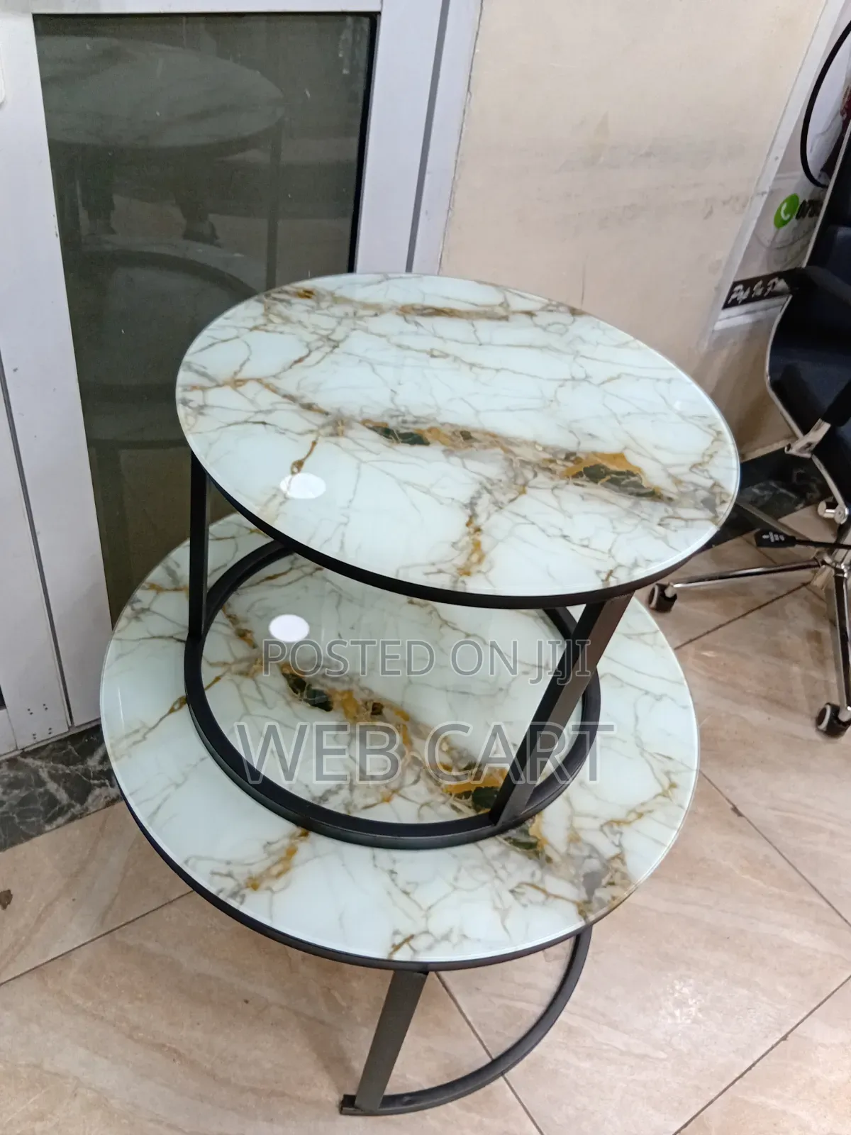 Modern Glass-Effect Nesting Coffee Table (2-in-1 Set)
