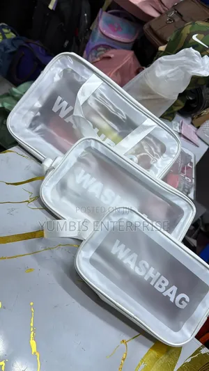 White 3 in 1 Set of Wash Bags