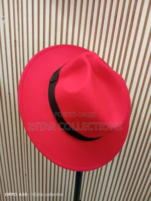 Red and White Fedora Hats