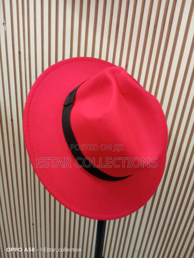 Red and White Fedora Hats
