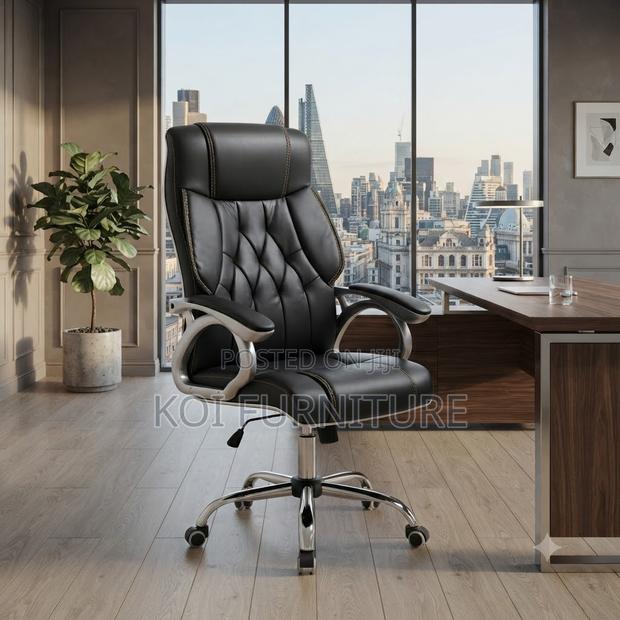 Office Chairs; Strong Leathered Executive Office Seats - thumbnail 2